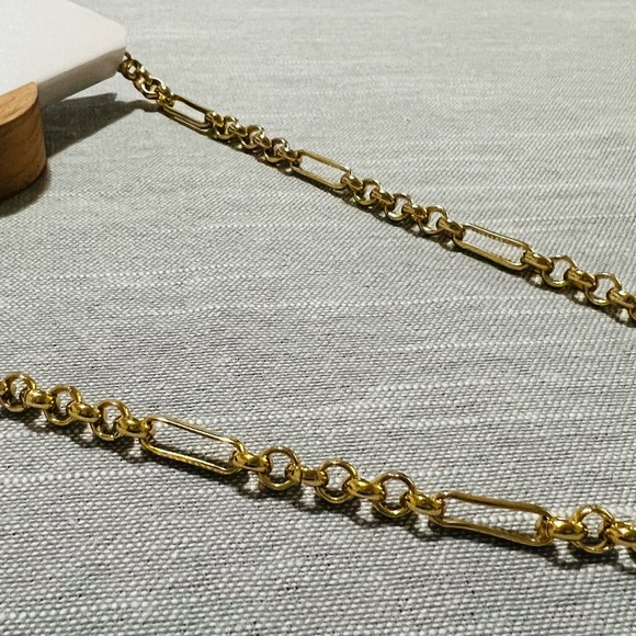 New SugarFix by BaubleBar Gold Mixed Link Chain Necklace - Picture 2 of 4